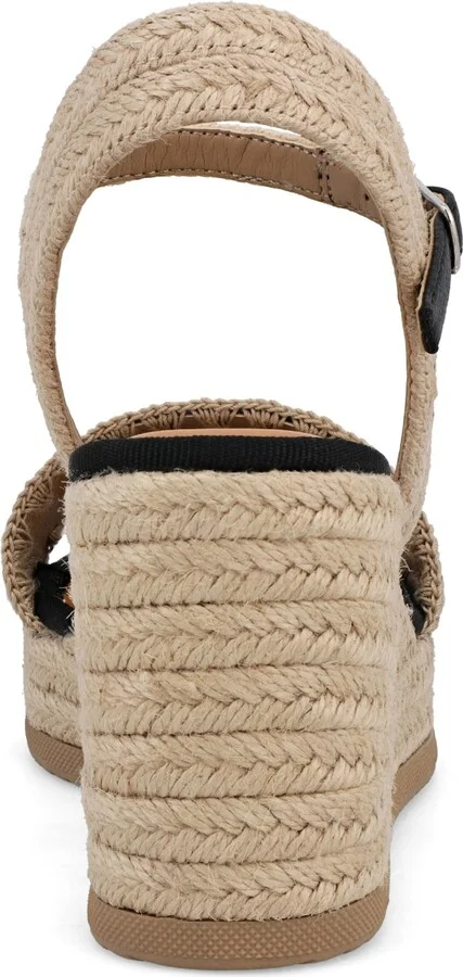 Mia Women's Becky Round Toe Wedge Sandals - Natural, Gold - Image 7