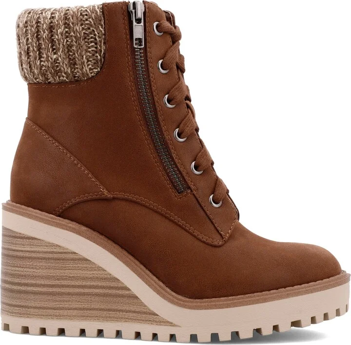 Mia Women's Chaz Lug Sole Wedge Booties - Image 5