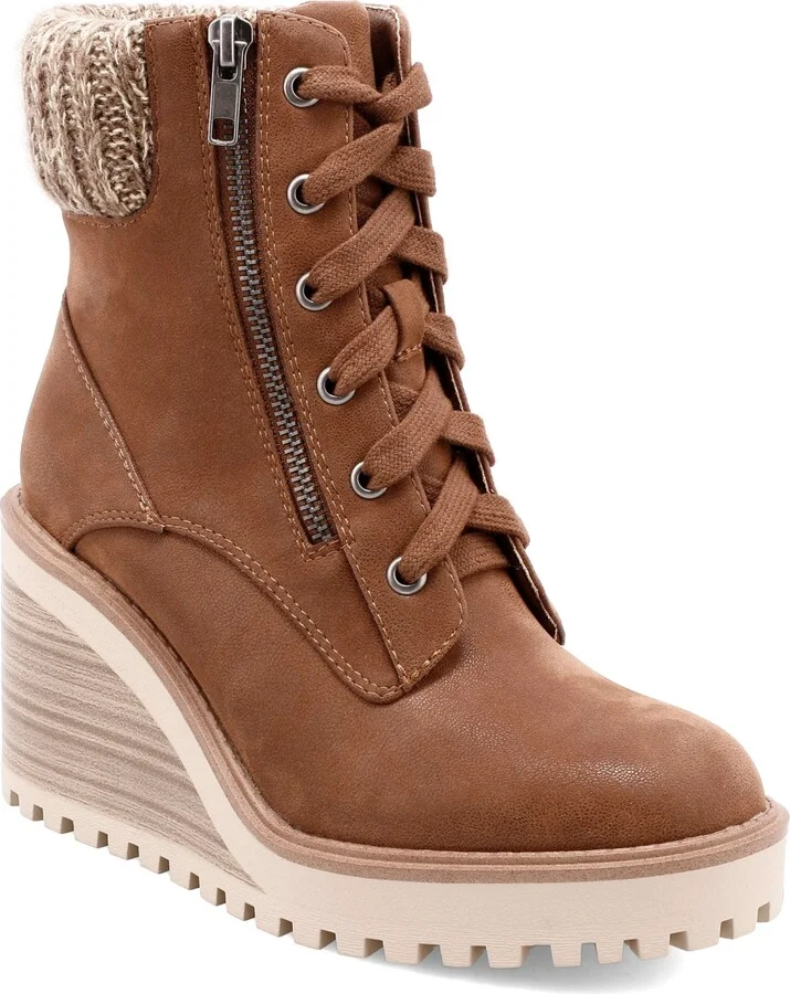 Mia Women's Chaz Lug Sole Wedge Booties