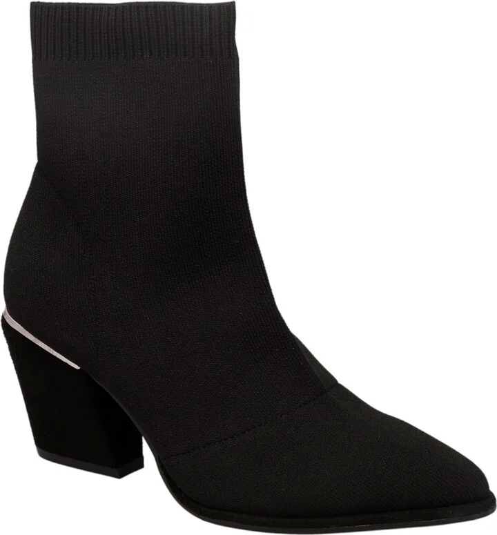 Mia Women's Draxton Block-Heel Knit Dress Booties
