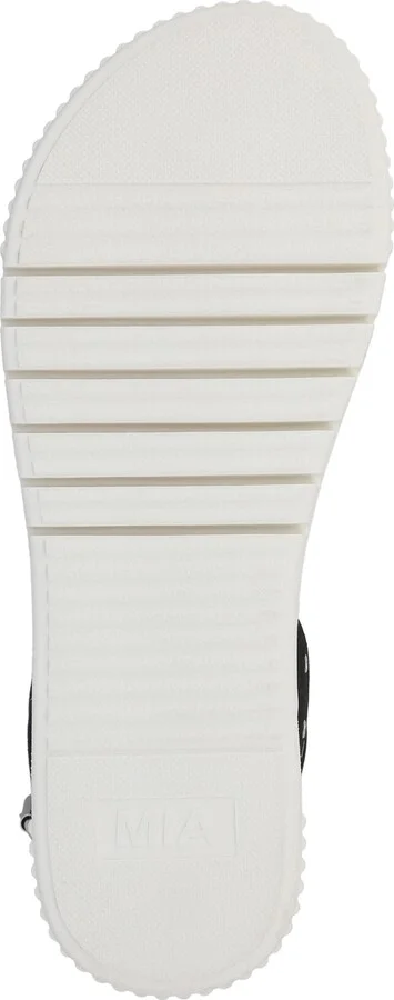 Mia Women's Evelin Grommeted Platform Round Toe Sandals - Khaki, Silver - Image 9