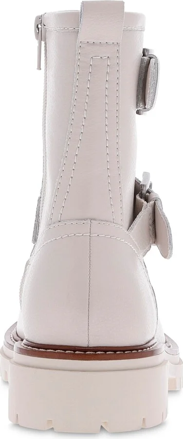 Mia Women's Florence Water-Resistant Leather Buckle Lug Sole Moto Boots - Image 3