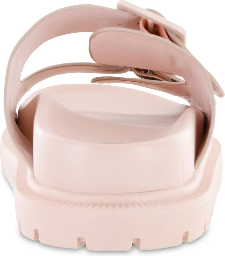 Mia Women's Gen Double Buckle Flat Slide Sandals - Image 11