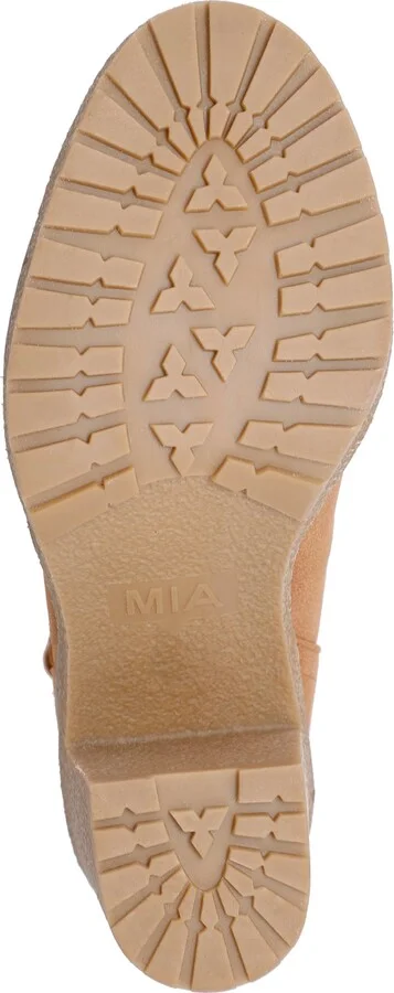 Mia Women's Holiday Cold Weather Sherpa Lace Up Block-Heel Booties - Image 5
