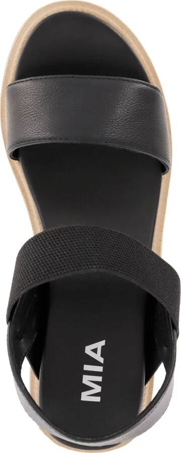 Mia Women's Jene Platform Round Toe Sandals - White, Black - Image 8