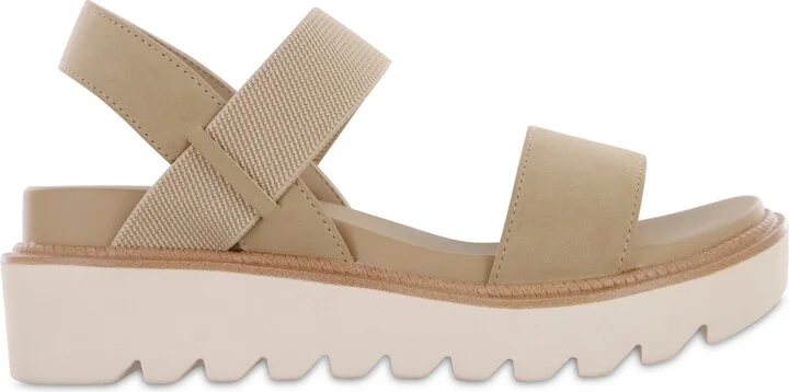 Mia Women's Jene Platform Round Toe Sandals - White, Black - Image 10