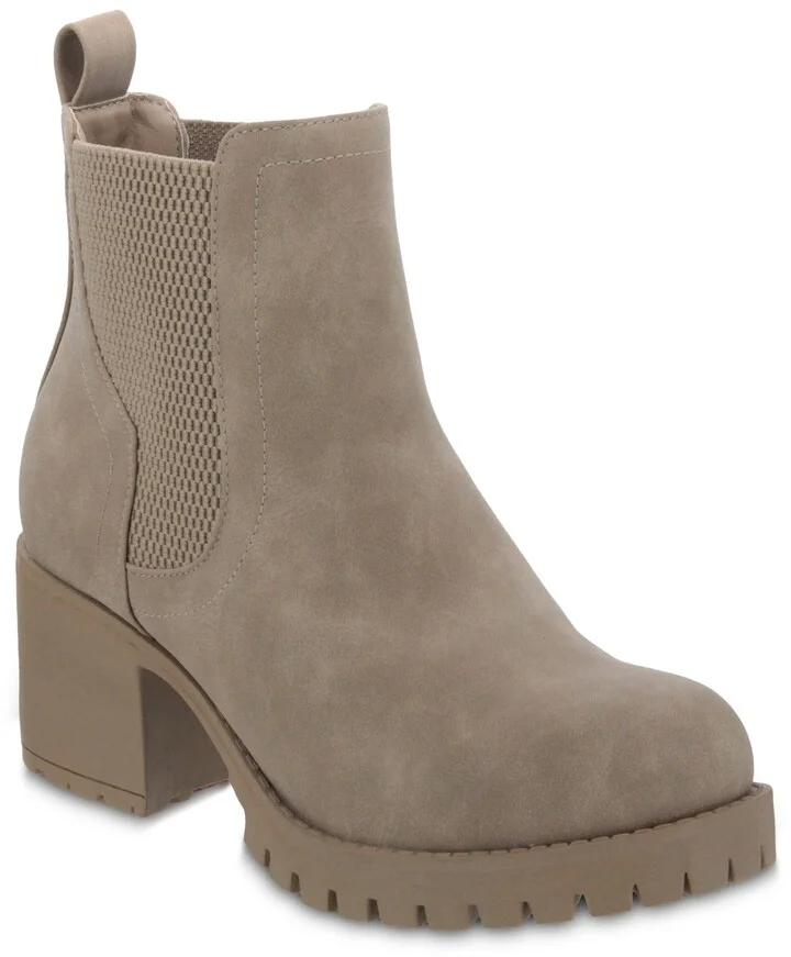 Mia Women's Jonna Lug Sole Block-Heel Booties