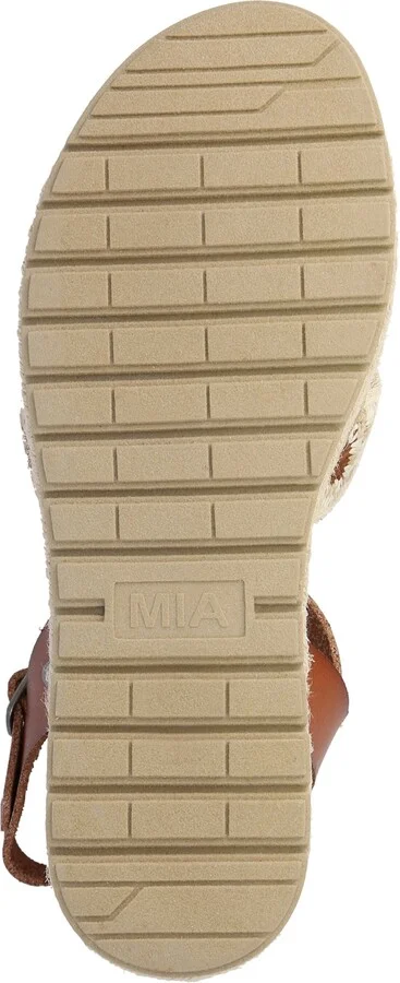 Mia Women's Keva Flatform Round Toe Sandals - Cognac, Bone - Image 5