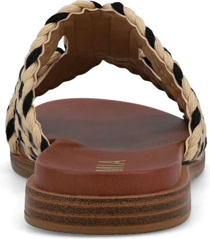 Mia Women's Poet Round Toe Flat Sandals - Natural, Ivory - Image 7