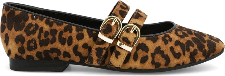 Mia Women's Radia-n Double Buckle Round Toe Flats - Image 2