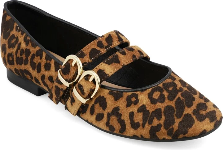 Mia Women's Radia-n Double Buckle Round Toe Flats