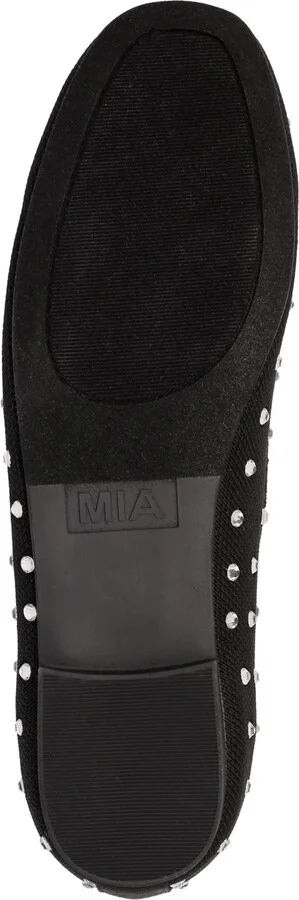 Mia Women's Seema Mary-Jane Rhinestone Knit Flats - Image 5