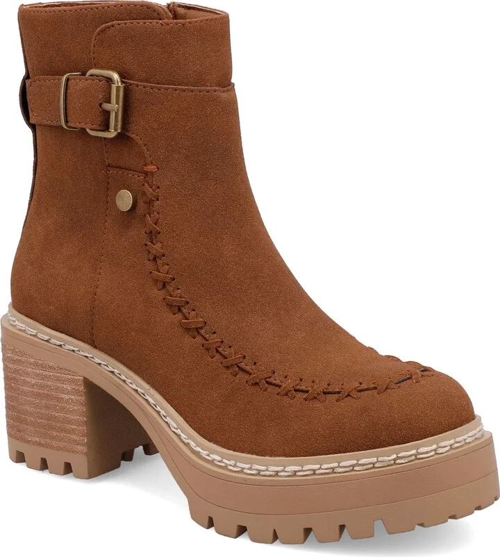 Mia Women's Toula Lug Sole Whipstitch Booties