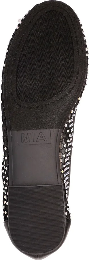 Mia Women's Unica Mary-Jane Rhinestone Mesh Flats - Image 5