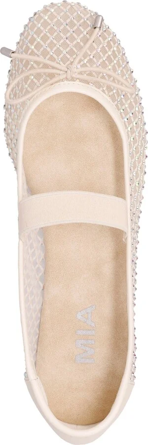 Mia Women's Unica Mary-Jane Rhinestone Mesh Flats - Image 8