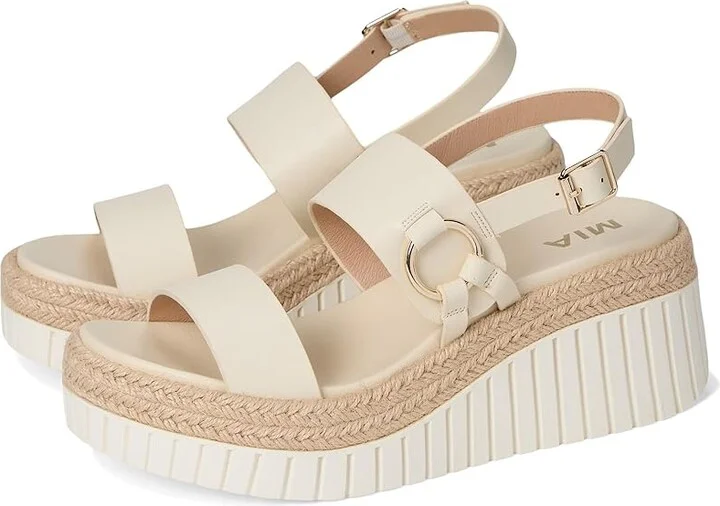 MIA Yuna Women's Wedge Shoes Bone : 8.5 M, Faux Leather