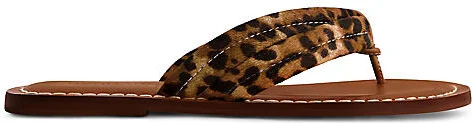 Miami Calf-Hair Thong Sandals