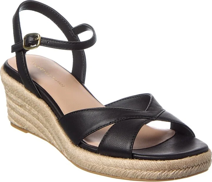 Miami Espadrille Canvas & Leather Wedge