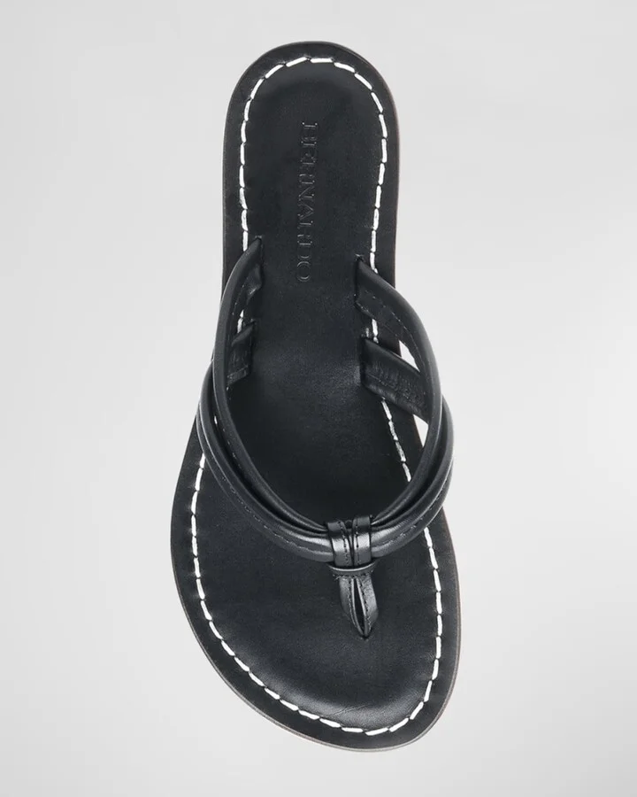 Miami Leather Slide Sandals - Image 4