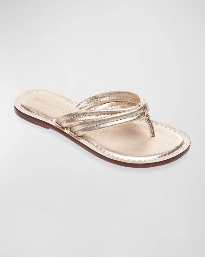 Miami Leather Slide Sandals - Image 5