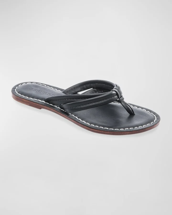 Miami Leather Slide Sandals - Image 7