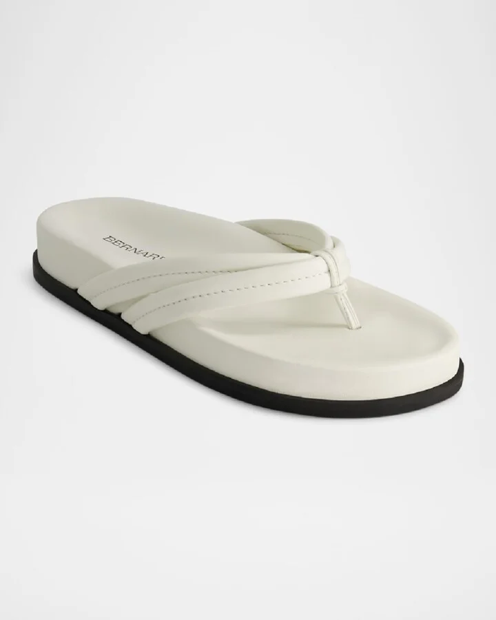 Miami Sporty Leather Thong Sandals - Image 2
