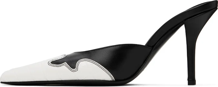 Miaou Black & White GIABORGHINI Edition June Mules - Image 3