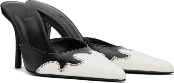 Miaou Black & White GIABORGHINI Edition June Mules - Image 4