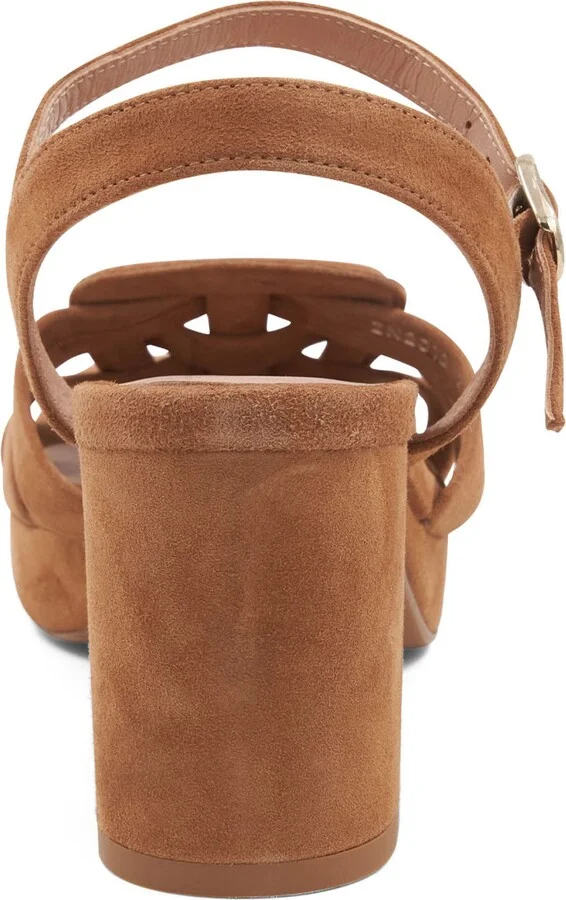 Micah Block Heel Quarter Strap Suede Sandal - Image 2