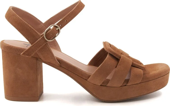 Micah Block Heel Quarter Strap Suede Sandal - Image 3