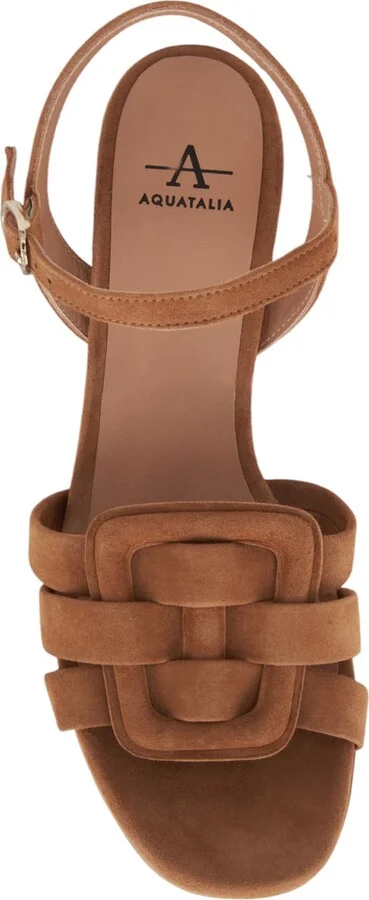 Micah Block Heel Quarter Strap Suede Sandal - Image 4