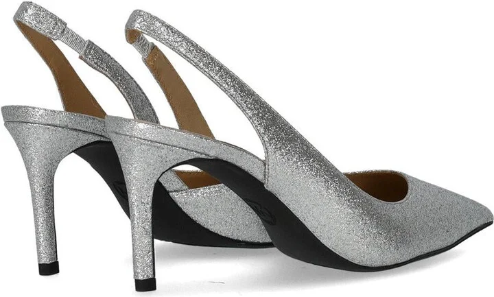 Michael Kors Alina Flex Silver Slingback Pumps - Image 4