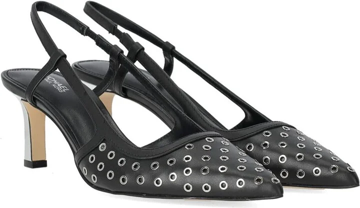 Michael Kors Alora Black Silver Slingback Pump - Image 2