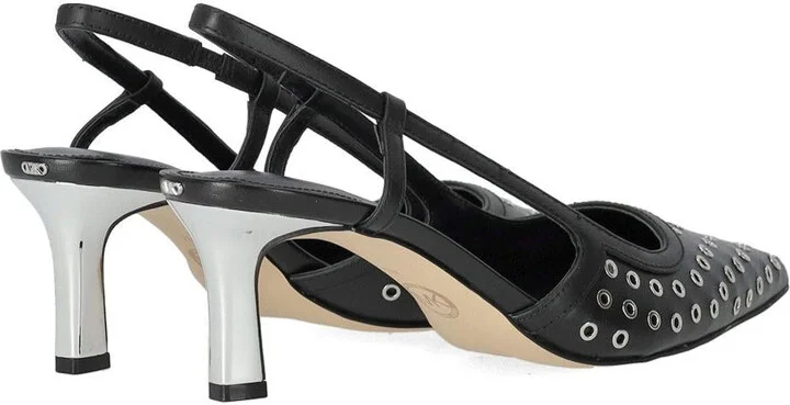 Michael Kors Alora Black Silver Slingback Pump - Image 4