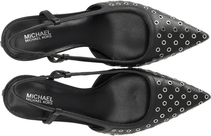 Michael Kors Alora Black Silver Slingback Pump - Image 5