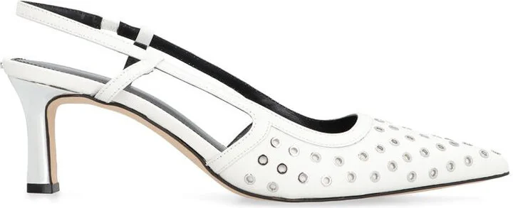 Michael Kors Alora Leather Slingback Pumps