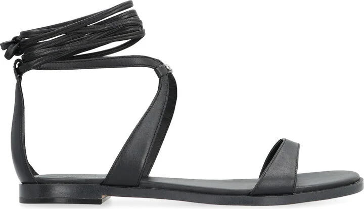 Michael Kors Amara Leather Flat Sandals - Image 2