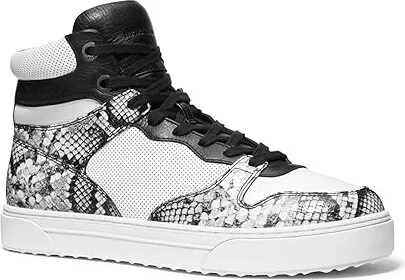 Michael Kors Barett High-Top Men's Shoes Optic White/Black : 7 M, Leather