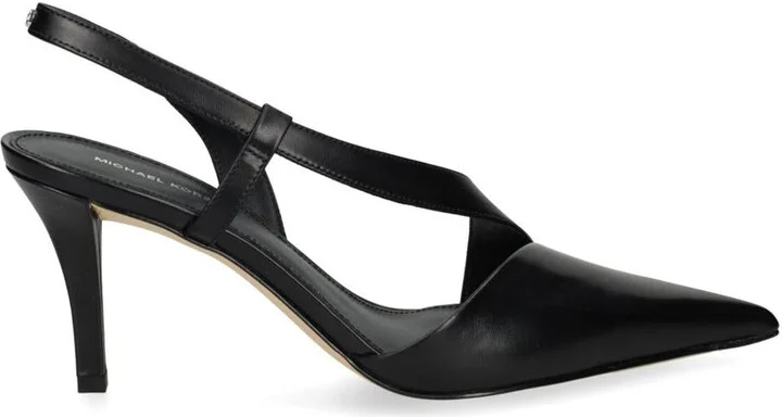 Michael Kors Calf Leather 'Jaida' Slingback In Black