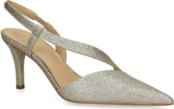 Michael Kors Calf Leather 'Jaida' Slingback In Nude - Image 4