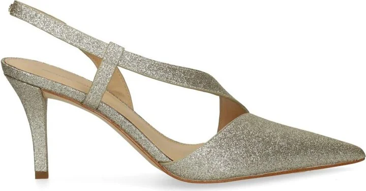 Michael Kors Calf Leather 'Jaida' Slingback In Nude