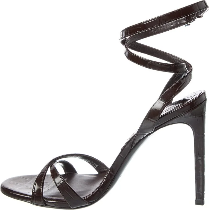 Michael Kors Chrissy Runway Croc-Embossed Leather Sandal - Image 2