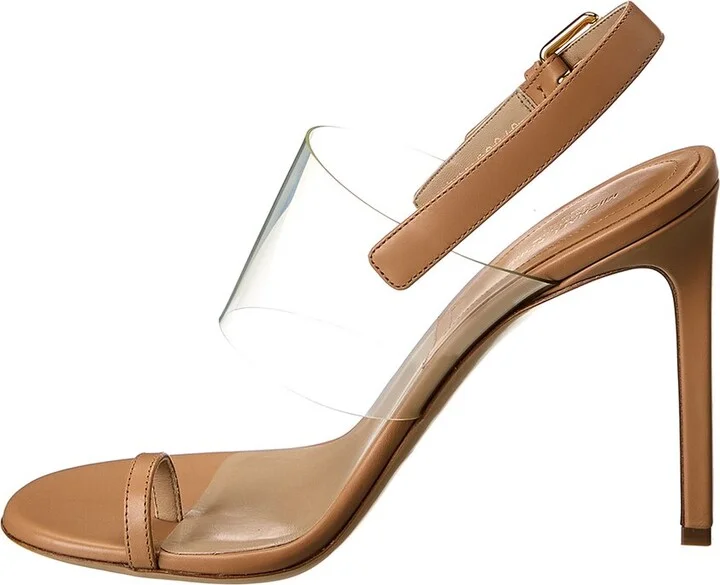 Michael Kors Collection Catherine Leather & Vinyl Sandal - Image 2