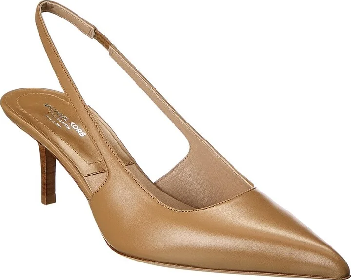 Michael Kors Collection Emma Leather Slingback Pump