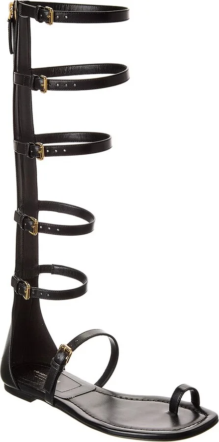 Michael Kors Collection Juliette Leather Gladiator Sandal
