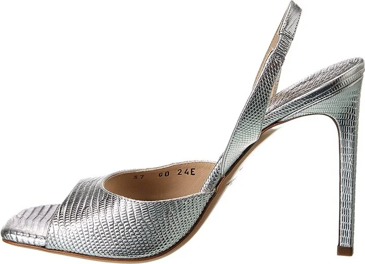 Michael Kors Collection Marisa Lizard-Embossed Leather Slingback Sandal - Image 2