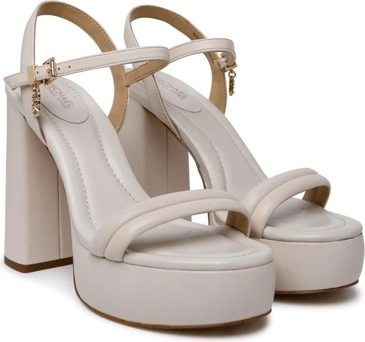 Michael Kors Cream Leather Laci Sandals - Image 2