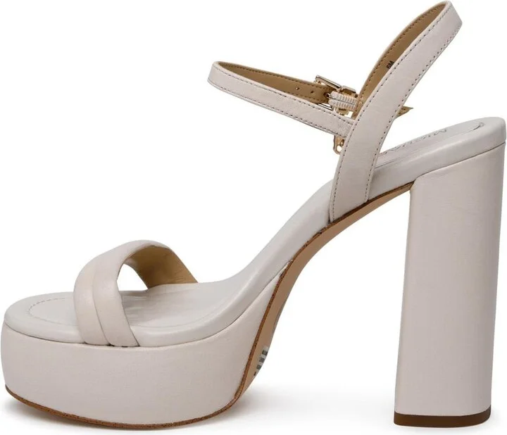 Michael Kors Cream Leather Laci Sandals - Image 3