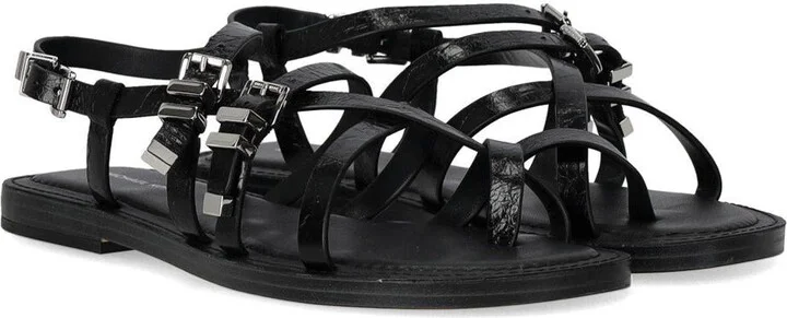 Michael Kors Darrington Black Flat Sandal - Image 2