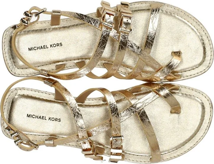 Michael Kors Darrington Gold Flat Sandal - Image 5